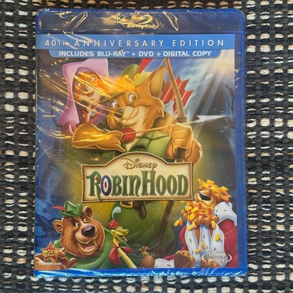 New/Sealed DISNEY"S ROBIN HOOD 40TH Anniversary Edition Blu-Ray & DVD - Picture 4 of 5